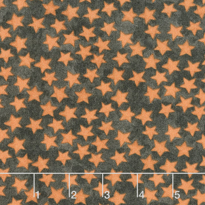 Halloween Whimsy - Stars Black Yardage