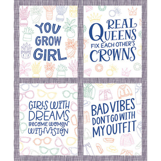 Hand in Hand - Empowerment Text Pillow Multi Panel