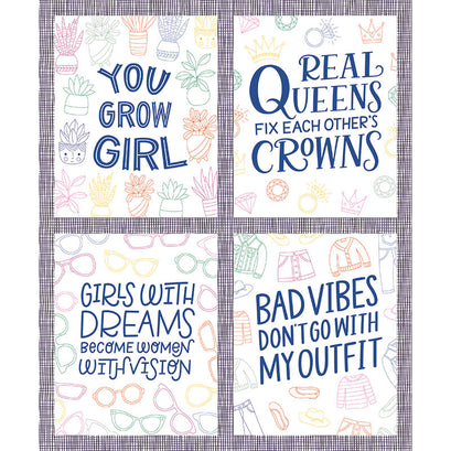 Hand in Hand - Empowerment Text Pillow Multi Panel