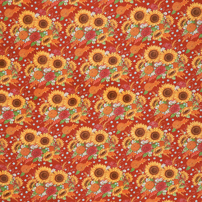 Happy Fall - Harvest Bouquet Barn Red Yardage