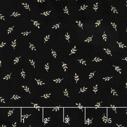 Happy Fall - Tossed Wheat Midnight Yardage