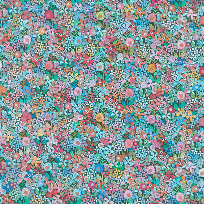 Happy Place - Flowers Blender Rainbow Digitally Printed Yardage