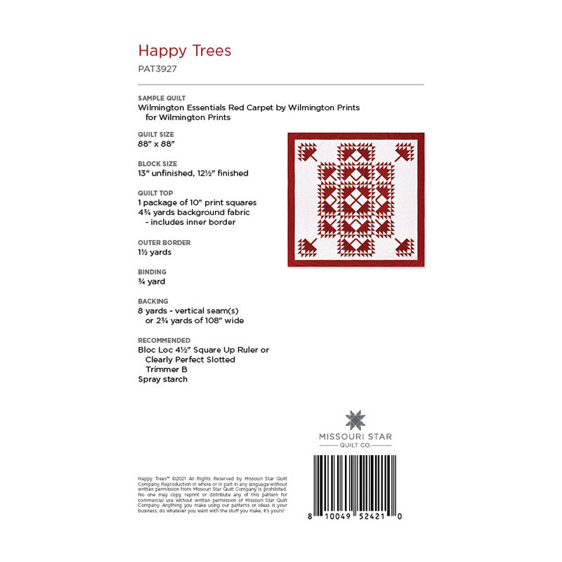 Happy Trees Quilt Pattern by Missouri Star