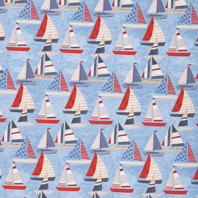 Harbor Days - Sailboats Blue Yardage