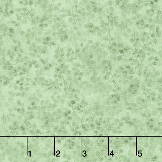 Harlequin Poppies - Leaf Texture Green Yardage
