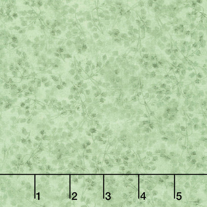 Harlequin Poppies - Leaf Texture Green Yardage