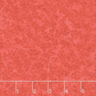 Harlequin Poppies - Leaf Texture Red Yardage