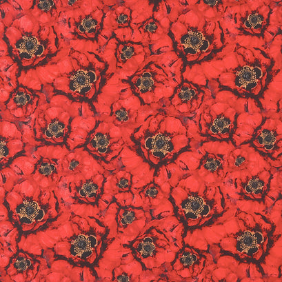 Harlequin Poppies - Packed Poppies Red Yardage