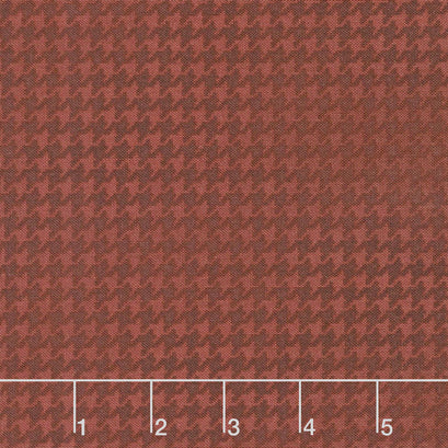 Harvest Berry - Blushed Houndstooth Dark Red Yardage