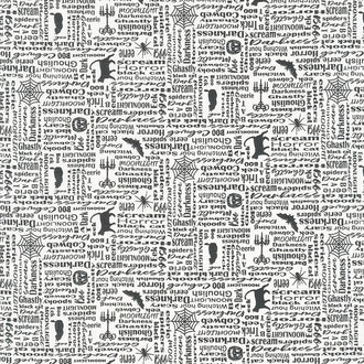 Harvest Moon - Words Off-White Yardage