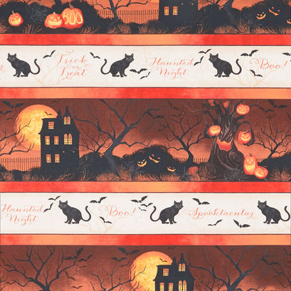 Haunted Night - Border Stripe Multi Yardage