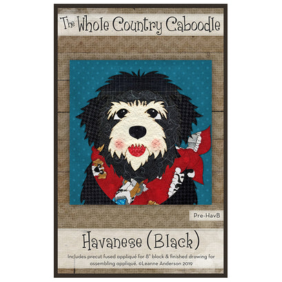 Havanese Black Precut Fused Appliqué Pack