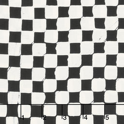 Heart to Heart Batiks - Check Black White Yardage