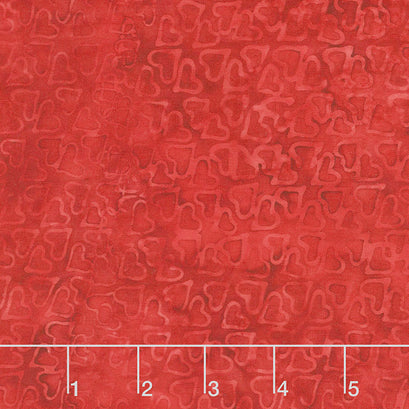 Heart to Heart Batiks - Mini Hearts Cherry Yardage