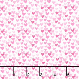 Hearts & Dots - Hearts Pink Yardage Primary Image