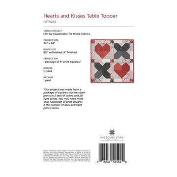 Hearts and Kisses Table Topper Pattern by Missouri Star