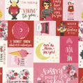 Hello Sweetheart - Main Cream with Gold Sparkle Yardage Primary Image