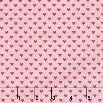 Hello Sweetheart - Mini Hearts Pink Yardage
