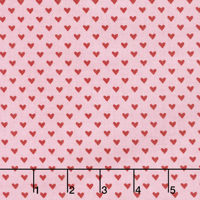 Hello Sweetheart - Mini Hearts Pink Yardage