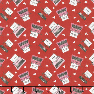 Hello Sweetheart - Typewriter Red Yardage