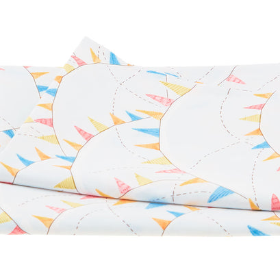 Hello World - Banners on Blue 1 Yard Cut