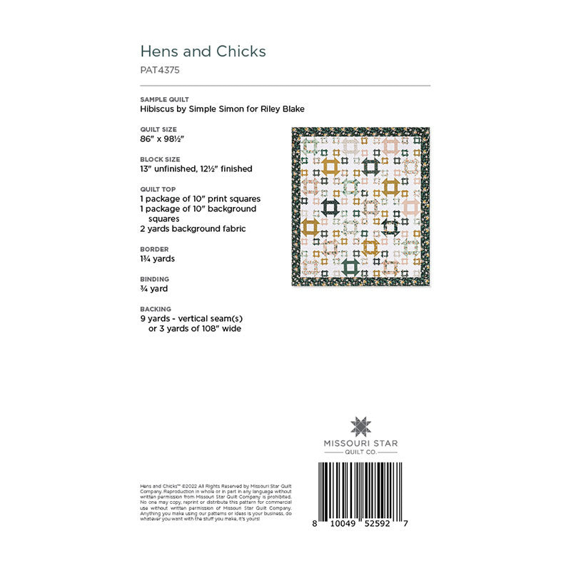 Hen and Chicks Quilt Pattern by Missouri Star Alternative View #1