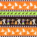 Here We Glow - Border Stripe Multi Glow in the Dark Yardage