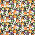 Here We Glow - Packed Faces Multi Glow in the Dark Yardage