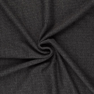 Herringbone Ponte de Roma - Black Knit Yardage