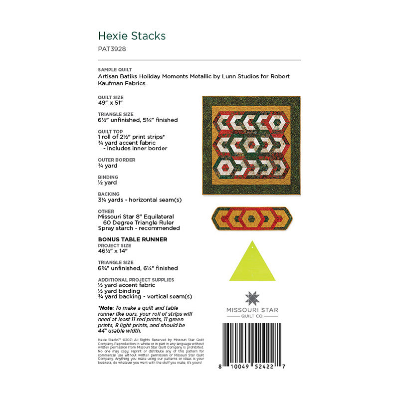 Hexi Stacks Quilt Pattern by Missouri Star Alternative View #1