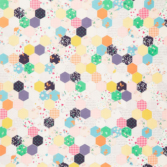 Hidden Cottage - Hexagon Mustard Yardage