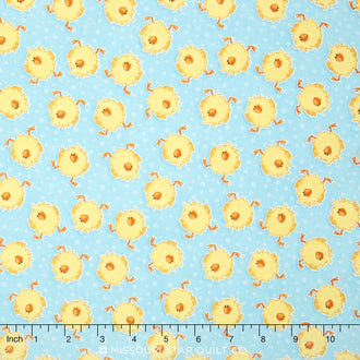 Hippity Hop - Chicks Turquoise Yardage