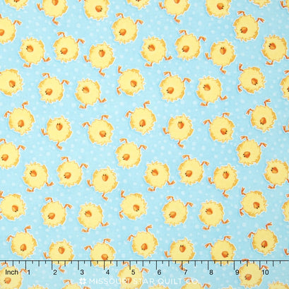 Hippity Hop - Chicks Turquoise Yardage