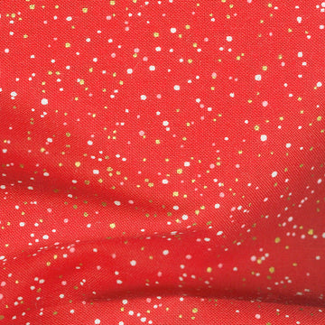 Holiday Charms - Dots Red Metallic Yardage