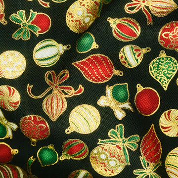 Holiday Charms - Ornaments Black Metallic Yardage