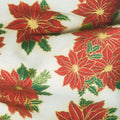 Holiday Charms - Poinsettia Holiday Metallic Yardage