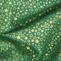 Holiday Charms - Stars Green Metallic Yardage
