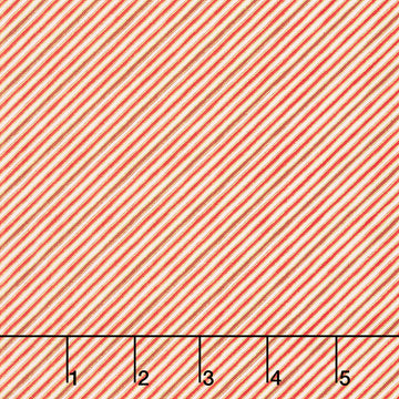 Holiday Charms - Stripe Crimson Metallic Yardage