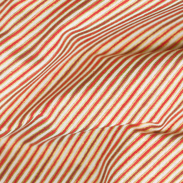 Holiday Charms - Stripe Crimson Metallic Yardage