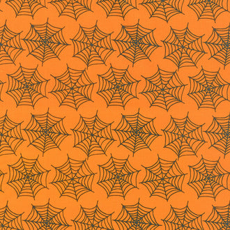 Holiday Essentials - Halloween Spiderwebs Pumpkin Yardage