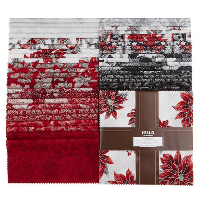 Holiday Flourish 12 Scarlet Metallic Ten Squares