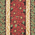 Holiday Flourish 12 - Stripe Flowers Black Metallic Yardage