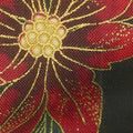 Holiday Flourish 12 - Stripe Flowers Black Metallic Yardage