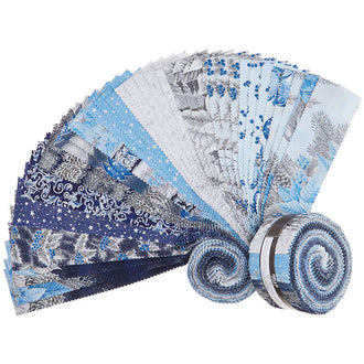 Holiday Flourish 13 Blue Metallic Roll Up