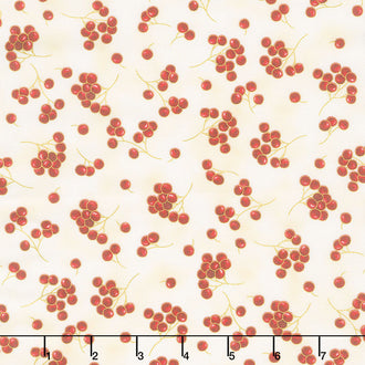 Holiday Flourish 13 - Holiday Berries Metallic Yardage