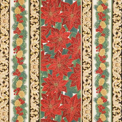 Holiday Flourish 13 - Holiday Stripes Metallic Yardage