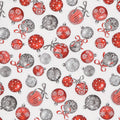 Holiday Flourish 13 - Silver Ornaments Metallic Yardage