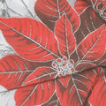 Holiday Flourish 13 - Silver Poinsettia Bouquet Metallic Yardage Alternative View #1