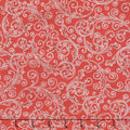 Holiday Flourish 13 - Silver Scrolls Scarlet Metallic Yardage Primary Image