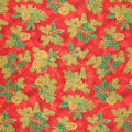 Holiday Flourish Holiday - Holly Red Metallic Yardage